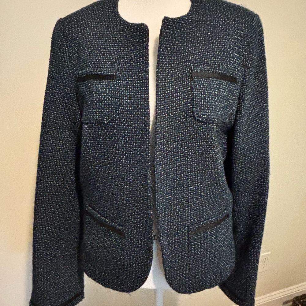S & D Blue Tweed Blazer. Medium